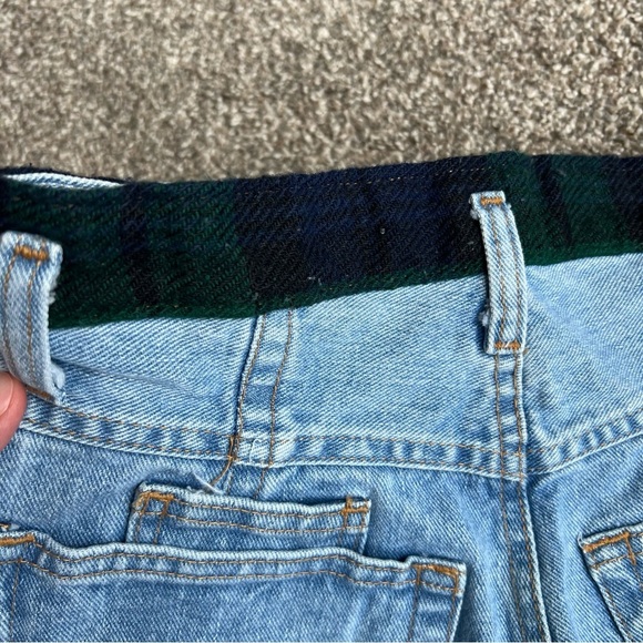 Jou Jou Vintage Light Wash Straight Leg Jean with Blue/green Plaid, Size… - Picture 9 of 10
